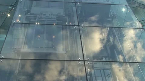 Elevator in modern building at sunset Stock Footage 10937391