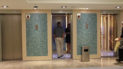 Elevator in the modern hotel Stock Footage 24216196