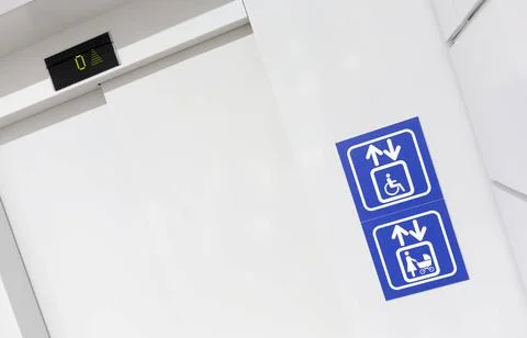 Elevator for mothers and physically disabled Elevator for mothers and chil... Stock Photos