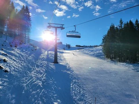 Elevator in mountings Stock Photos