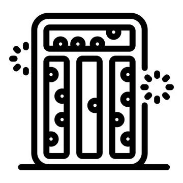 Elevator moving up and down with flashing lights indicator Stock Illustration