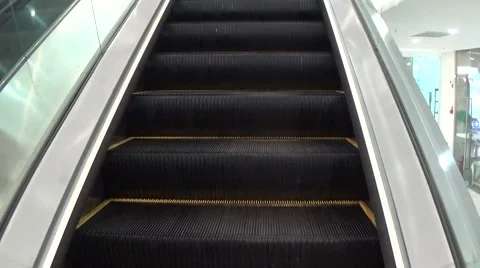 Elevator moving in a shopping mall Stock Footage 42823463
