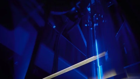 Elevator, neon light, night view. Stock Footage 119288736