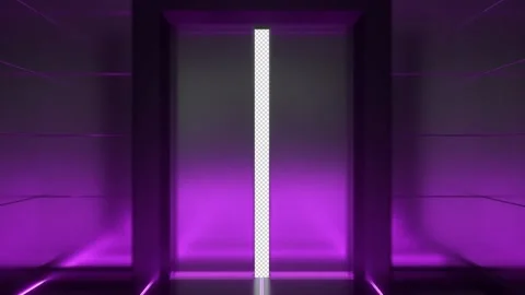 Elevator In Neon Lighting. Alpha Channel Transition 스톡 동영상 152723727
