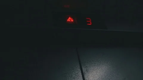 Elevator number display. Countdown Stock Footage 104732278
