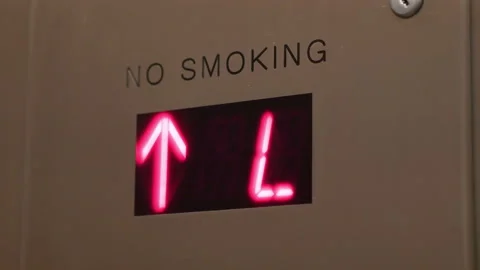 Elevator numbers going up in 4k slow motion 60fps Video stock 169784803