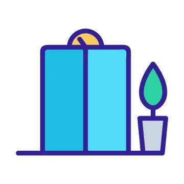 Elevator in the office icon vector. Isolated contour symbol illustration 스톡 일러스트