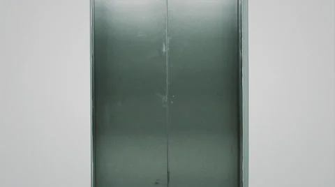 Elevator open with blue screen 스톡 동영상 41772222