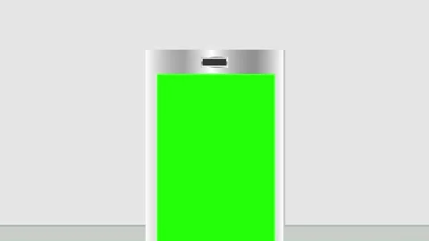 Elevator or Lift Door Opens to Reveal a Green Background and then Slowly Closing Stock Footage 242536613