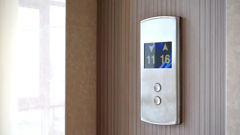 Elevator or lift screen with running numbers going up and down Stock Footage 88346967