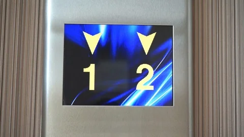 Elevator or lift screen with running numbers Stock Footage 88346983