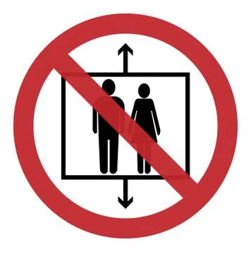 ELEVATOR OUT OF SERVICE icon or symbol Illustrazione stock