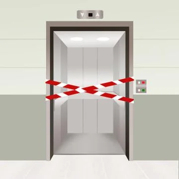 Elevator out of service Stock Illustration