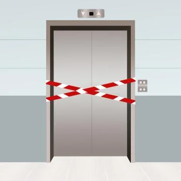 Elevator out of service Stock Illustration