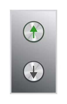 Elevator panel with up and down arrow button Stock Illustration