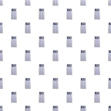 Elevator panel button control interface pattern design Stock Illustration