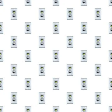Elevator panel button seamless pushing up service pattern Illustrazione stock