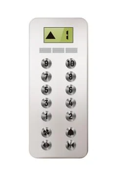 The Elevator panel with display. Illustrazione stock