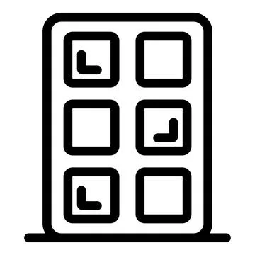 Elevator panel displaying floor buttons and up and down arrows Stock Illustration