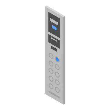 Elevator panel icon, isometric style Illustrazione stock