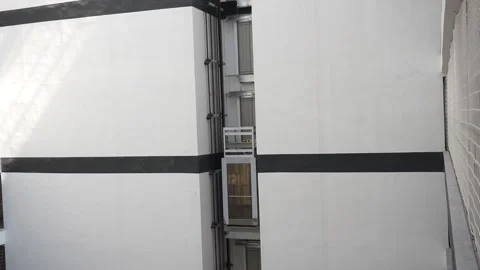 Elevator with panoramic cabin. Stock Footage 257564110