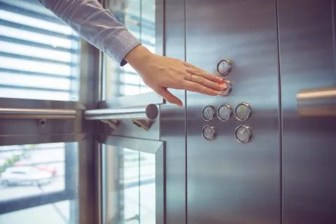 In the elevator Stock Photos