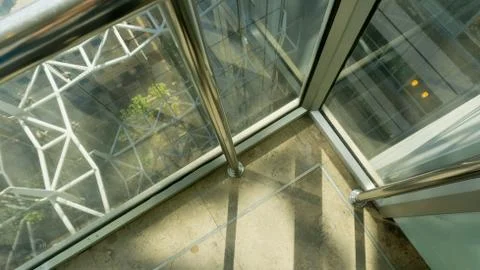 Elevator Pitch - middle shot of elevator lifting up Stock Photos