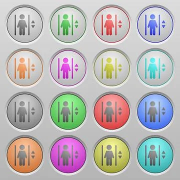 Elevator plastic sunk buttons Illustrazione stock