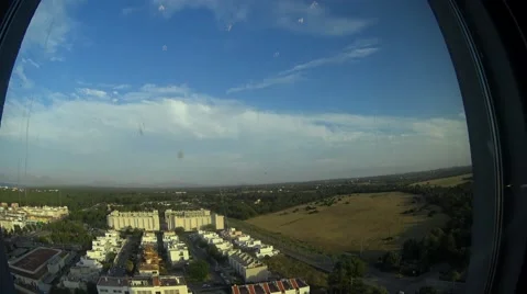 Elevator ride down with great view Majorca Stock Footage 64316971
