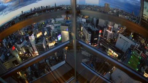 Elevator Ride Down Shibuya Video stock 33581071