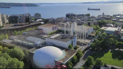 Elevator ride up space needle Seattle Stock Footage 154785537