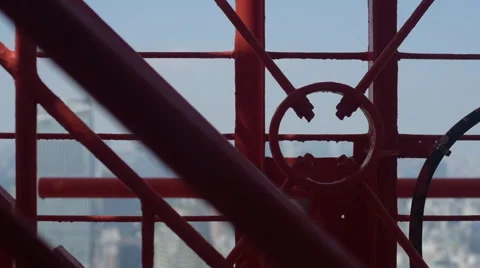 Elevator ride- view of Tokyo Stock Footage 52941598