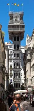 Elevator santa justa Stock Photos