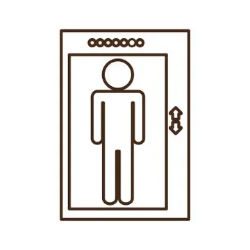 Elevator service isolated icon Stock Illustration