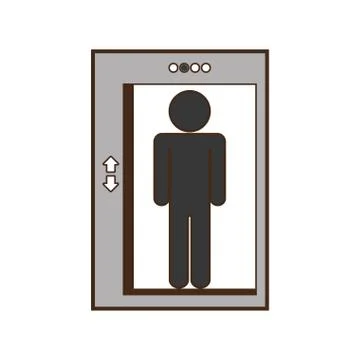 Elevator service isolated icon Stock Illustration