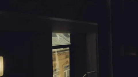 Elevator Shaft. Elevator Is Rising. Stock-Footage 107477120