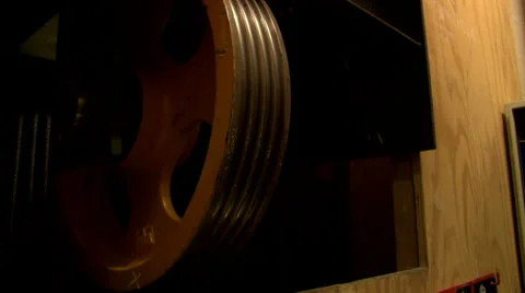 Elevator shaft motor Stock Footage 34791990