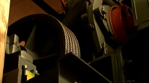 Elevator shaft motor Stock Footage 34959339