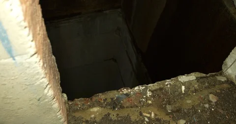 Elevator shaft in an old abandoned building Stock Footage 92636334
