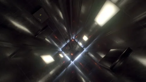 Elevator Shaft Perspective: Going Down Video stock 237445388