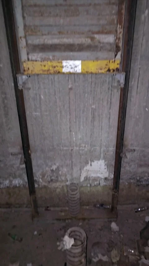 An Elevator shaft, still under construction before installing the elevator Video stock 271260744