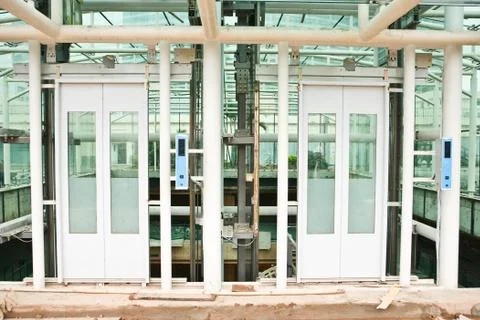 Elevator shaft under construction Stock Photos