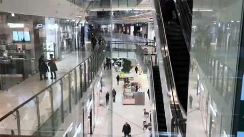 Elevator in a shopping mall . Stock Footage 227340547