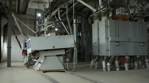 Elevator sifting grain. Cleaning grain elevator. Vibrating device for cleaning Stock Footage 170829574