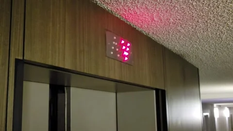 Elevator signal going down Stock Footage 246947067
