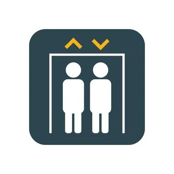 Elevator signal square Illustrazione stock