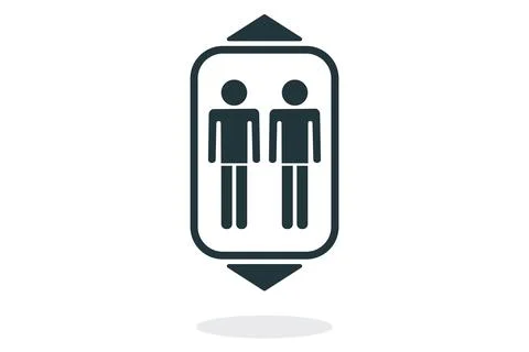 Elevator. Simple icon. Flat style element for graphic design. Vector EPS10 Stock Illustration