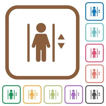 Elevator simple icons Ilustración de archivo