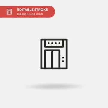 Elevator Simple vector icon. Illustration symbol design template for web mobi Stock Illustration