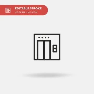 Elevator Simple vector icon. Illustration symbol design template for web mobi Stock Illustration